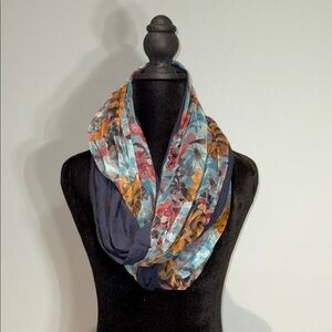 Floral Multicolor Infinity Scarf